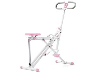 Upright Row-N-Ride Squat Assist Trainer For Abs & Glutes Pink