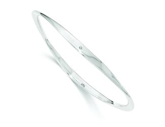 Sterling Silver Diamond Bangle