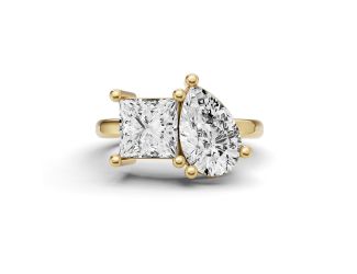 2CT Pr. Pear Moi Toi Lab Diamond Ring Size 8