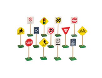 7" Block Play Traffic Signs