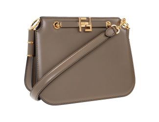 Fendi Touch Taupe Tartufo Leather Shoulder Bag