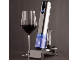 Electric Blue 1 Automatic Wine Opener & Preserver Set