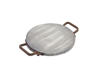Grey Wash Wood and Metal 12 Inch Round Tray