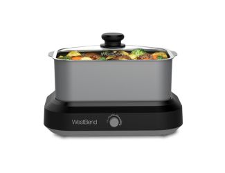 5qt Oblong Versatile Cooker w/ Tote Silver