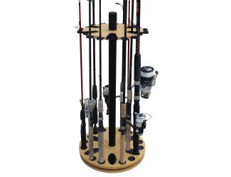 24-Fishing Rod Spinning Round Storage Rack