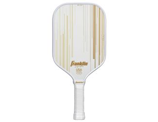 Signature Pro 16mm Fiberglass Pickleball Paddle W/ MaxGrit White & Gold