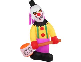 8-Ft. Tall Pre-lit Inflatable Clown