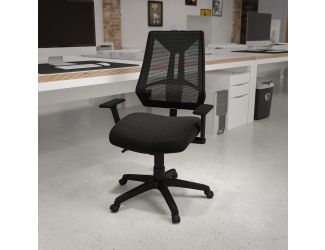 High Back Black Mesh Multifunction Swivel Ergonomic Office Chair - Flip Up Arms