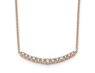 14K Rose Gold True Origin Lab Grown Diamond Pendant with Chain, .50ctw