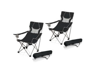 Campsite Camp Chair Black w/ Gray Accents - Set of 2