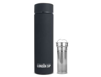London Sip - 16oz Tea Infuser Bottle, Black