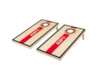 Premium 2ft x 4ft Solid Wood Cornhole Set w/ 8 Bags & Magnetic Scoreboard