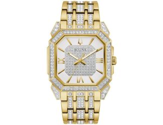 Men's Crystal Octava Gold Tone SS Bracelet Watch