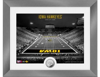 University of Iowa Hawkeyes Art Deco Stadium Silver Coin Photo Mint