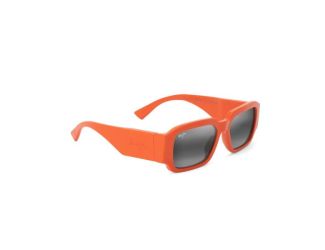 Kupale Polarized Sunglasses Shiny Orange Frame Neutral Gray Lens