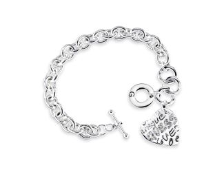 Heart Charm Bracelet - Silver