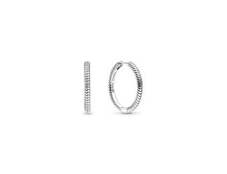 Pandora Moments Charm Hoop Earrings Size Sterling Silver
