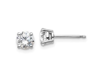 14K White Gold Lab Grown Diamond 1ctw 4 Prong Earrings