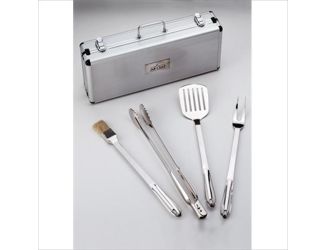 Professional Stainless Steel BBQ Tool Set with Case