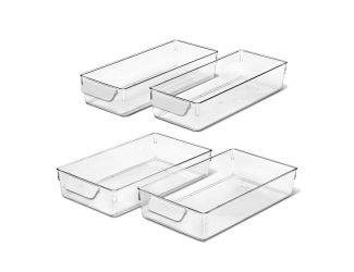 4pc Refrigerator Storage Bin Starter Set