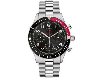 Men's Marine Star Heritage Stainless Steel Bracelet watch, Black dial