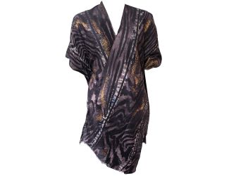 Kimono with Gold Foil