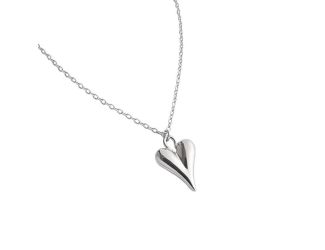 Latonia Cabella created Sterling Silver Modern Heart Necklace