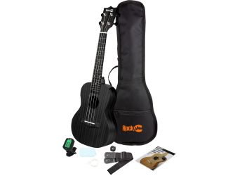 Premium Soprano Ukulele Starter Kit Black