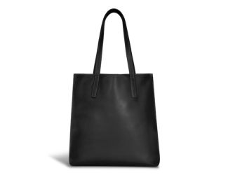 Onyx Leather Vertical Tote Size 16"x14"