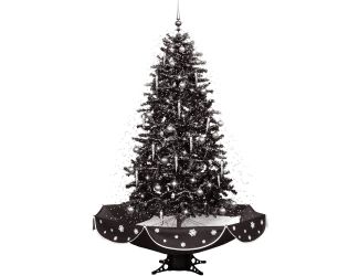 Let It Snow Series 75-In. Musical Christmas Tree with Black Umbrella Base, Snow Function, Decoration