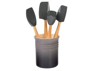 5pc Craft Series Silicone Utensil Set w/ Crock Oyster