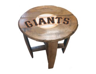 San Francisco Giants Oak Barrel Table