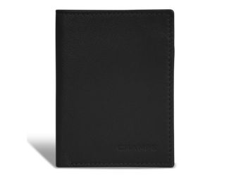 Onyx Leather Vertical Slim Wallet Size 3"x4"