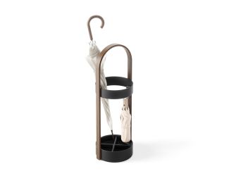 Bellwood Wood Umbrella Stand Blk/Walnut