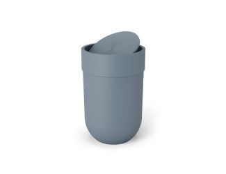 Touch Waste Can W Lid  Slate Blue