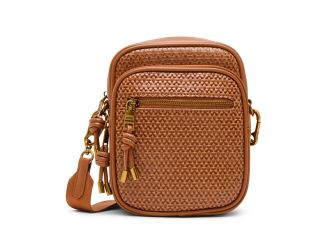 DAMIEN Embossed Phone Crossbody Bag - Ginger