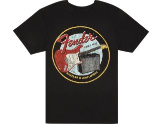 Fender 1946 Guitars - Amplifiers Unisex T-Shirt - Vintage Black - Size XXL
