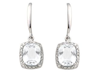 Diamond & White Topaz Earrings
