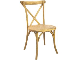 Hand Scraped Natural X-Back Chair