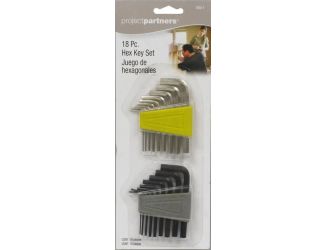 Project Partners 18-Piece SAE and Metric Hex Key Set