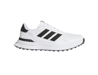 Adidas S2G 26 Leather Spikeless Golf Shoes - White/Black/White/9 Medium