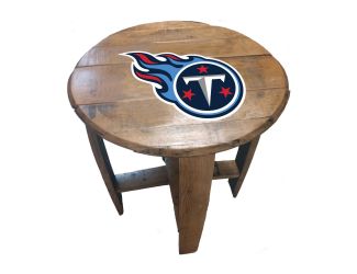 Tennessee Titans Oak Barrel Table
