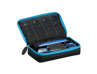 Casemaster Plazma Dart Case Black with Blue Zipper