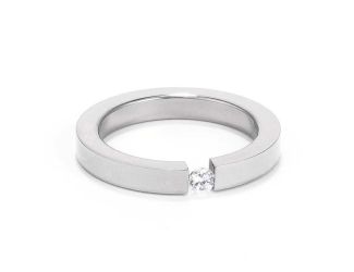 Floating CZ Band Ring