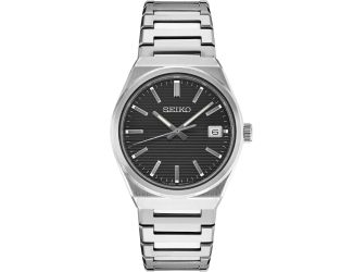 Essentials SS Quartz Black Dial