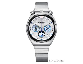 Men's Star Wars R2-D2 Silver-Tone Stainless Steel Quartz Watch