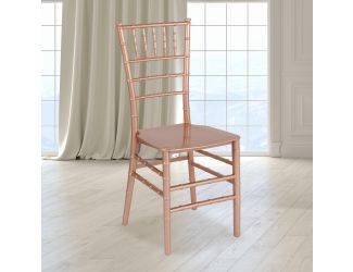 Rose Gold Resin Stackable Chiavari Chair - Banquet and Event Furniture
