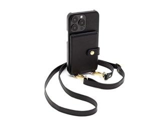 Doria - Silverlake Vegan Leather Wallet Crossbody Case for Apple iPhone 14 Pro / 13 Pro