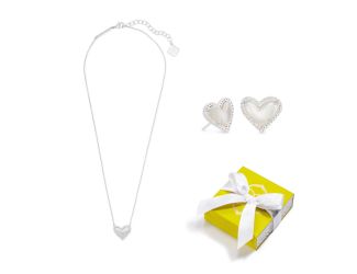 Ari Heart Pendant & Stud Earrings