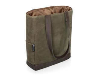 3 Bottle Wine Bag - Khaki Green with Beige Accents